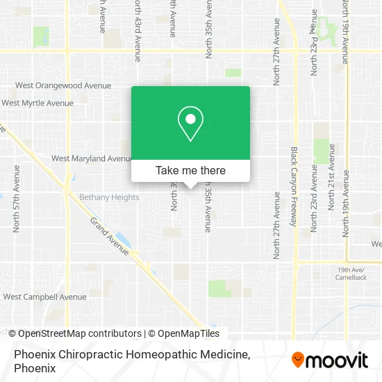 Phoenix Chiropractic Homeopathic Medicine map