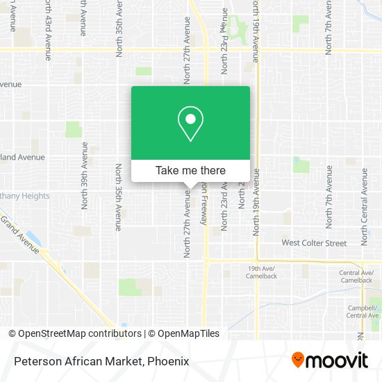 Peterson African Market map