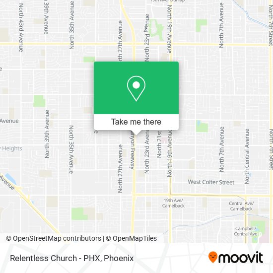 Relentless Church - PHX map