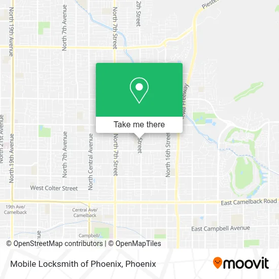 Mobile Locksmith of Phoenix map
