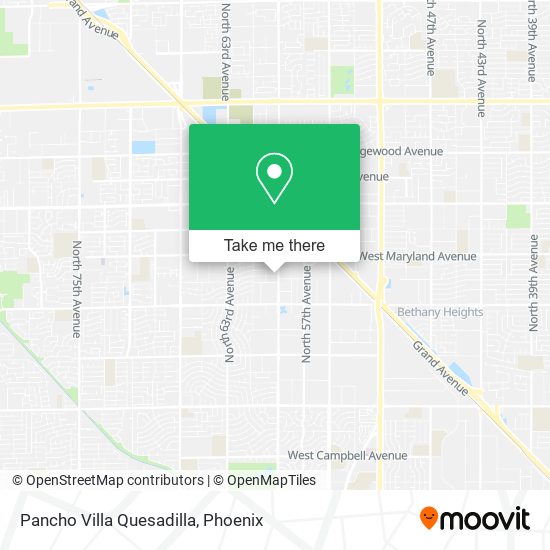 Pancho Villa Quesadilla map