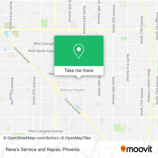 Rene's Service and Repair map