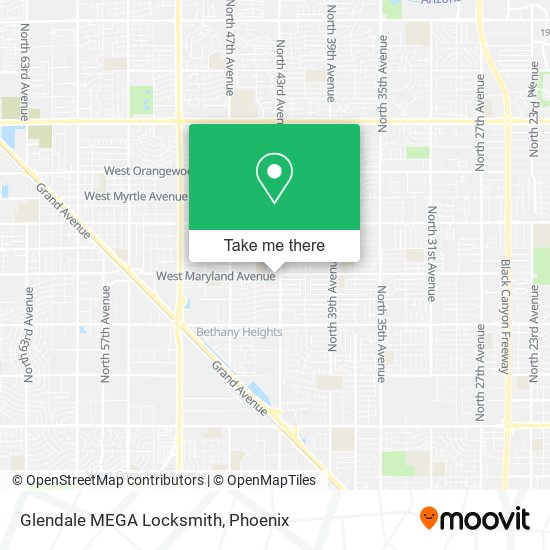 Mapa de Glendale MEGA Locksmith