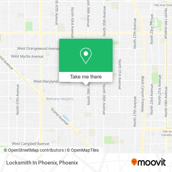 Locksmith In Phoenix map