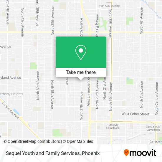 Sequel Youth and Family Services map