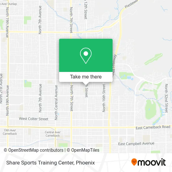 Share Sports Training Center map