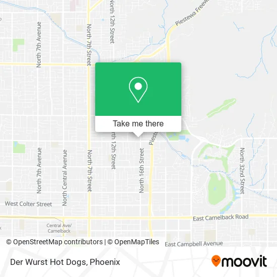Der Wurst Hot Dogs map