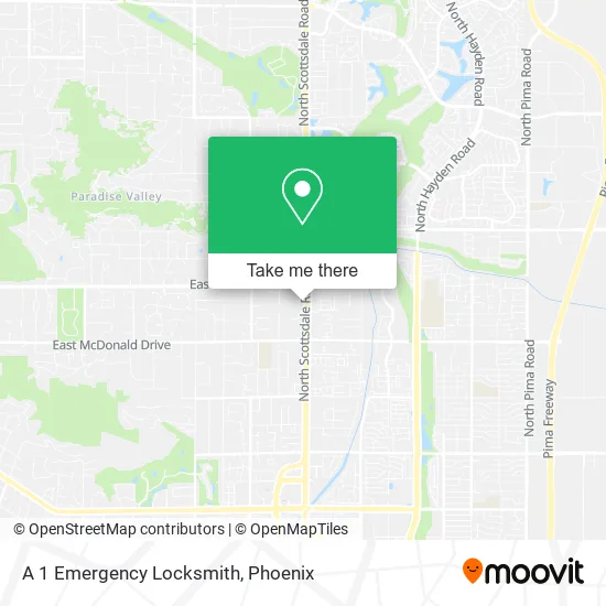 A 1 Emergency Locksmith map