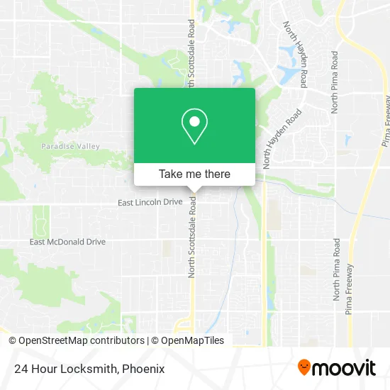 24 Hour Locksmith map