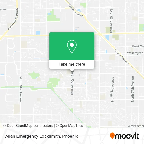Allan Emergency Locksmith map