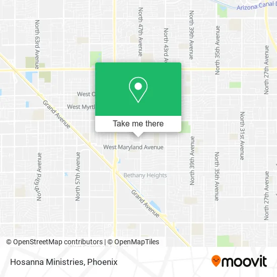 Hosanna Ministries map