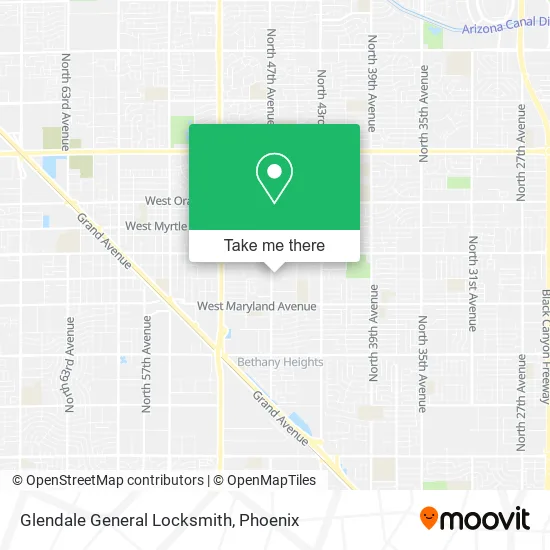 Mapa de Glendale General Locksmith