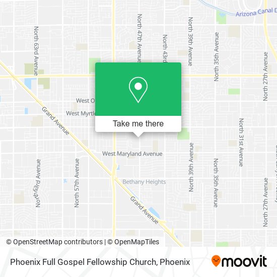 Mapa de Phoenix Full Gospel Fellowship Church