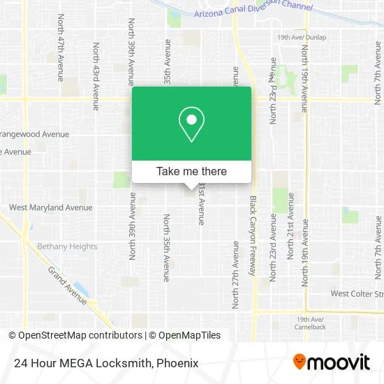 24 Hour MEGA Locksmith map