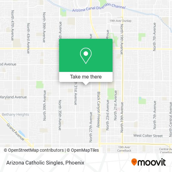 Arizona Catholic Singles map