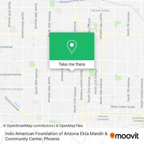 Indo-American Foundation of Arizona Ekta Mandir & Community Center map