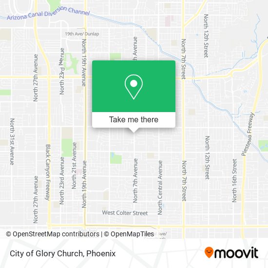 City of Glory Church map