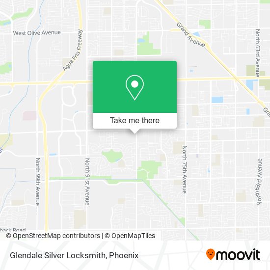 Mapa de Glendale Silver Locksmith