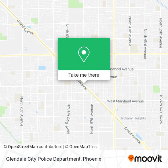 Glendale City Police Department map