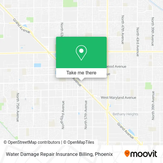 Water Damage Repair Insurance Billing map