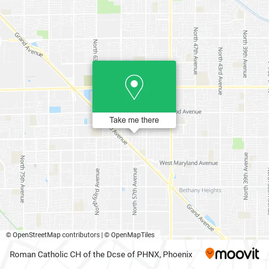 Mapa de Roman Catholic CH of the Dcse of PHNX