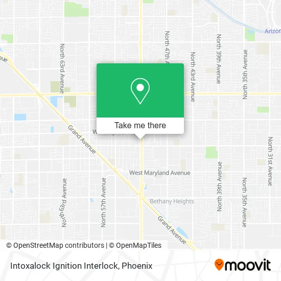 Mapa de Intoxalock Ignition Interlock