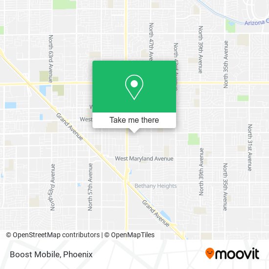 Mapa de Boost Mobile