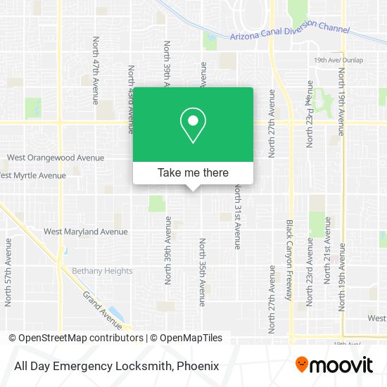 Mapa de All Day Emergency Locksmith