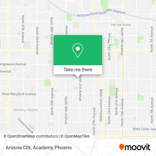 Arizona CDL Academy map