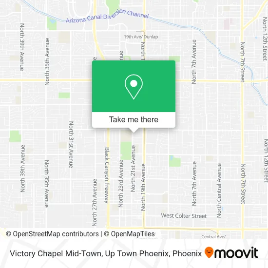 Victory Chapel Mid-Town, Up Town Phoenix map