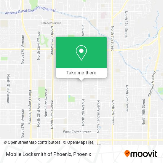 Mobile Locksmith of Phoenix map