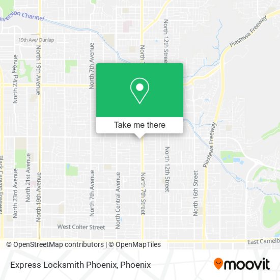 Mapa de Express Locksmith Phoenix