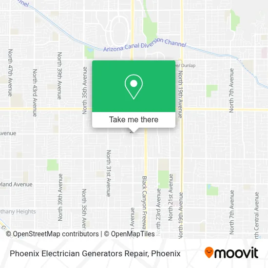 Phoenix Electrician Generators Repair map