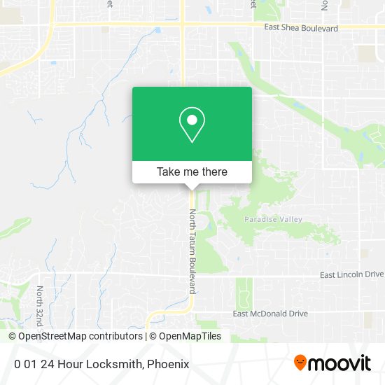 Mapa de 0 01 24 Hour Locksmith