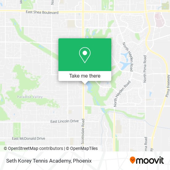 Seth Korey Tennis Academy map