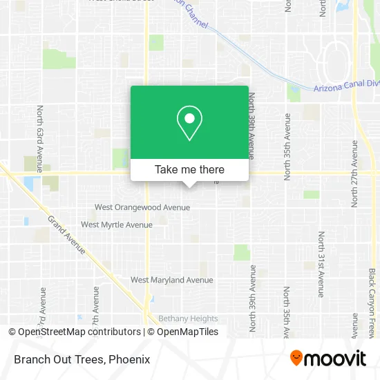 Branch Out Trees map