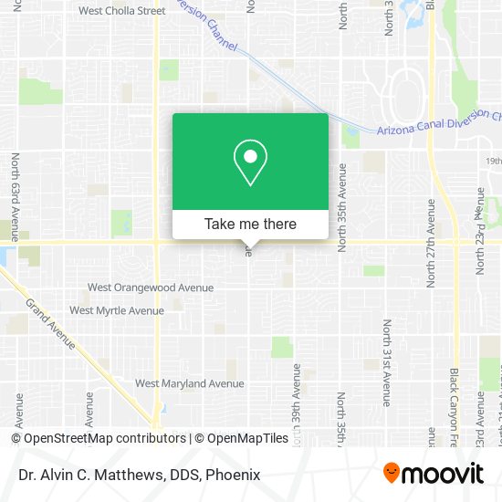 Dr. Alvin C. Matthews, DDS map