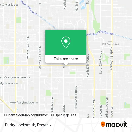 Purity Locksmith map