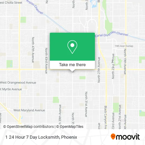 Mapa de 1 24 Hour 7 Day Locksmith