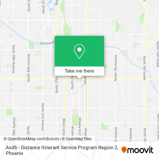 Mapa de Asdb - Distance Itinerant Service Program Region 2