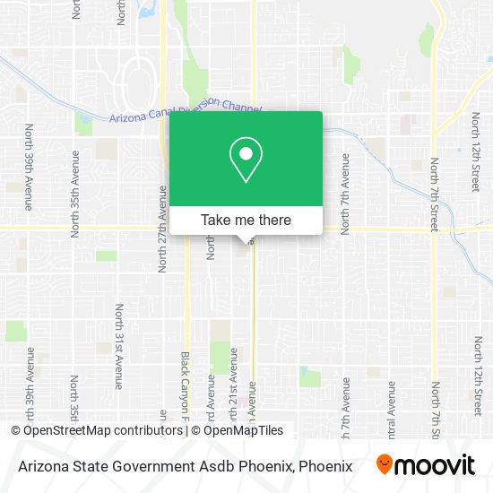Arizona State Government Asdb Phoenix map