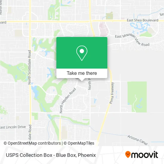 USPS Collection Box - Blue Box map