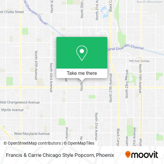 Mapa de Francis & Carrie Chicago Style Popcorn