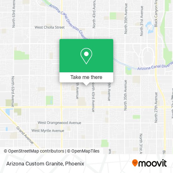 Mapa de Arizona Custom Granite