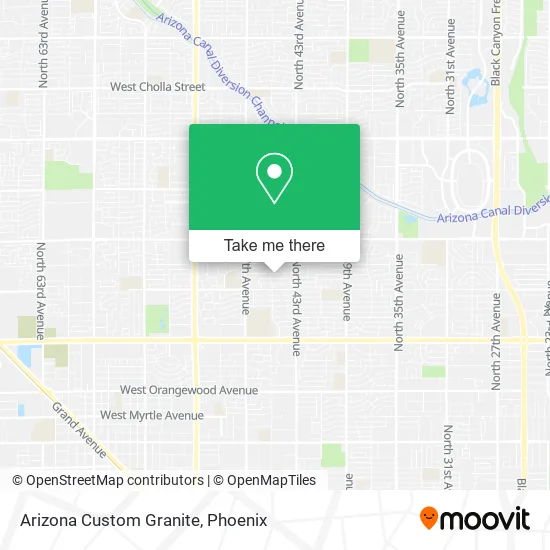 Arizona Custom Granite map