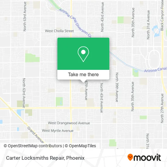 Carter Locksmiths Repair map