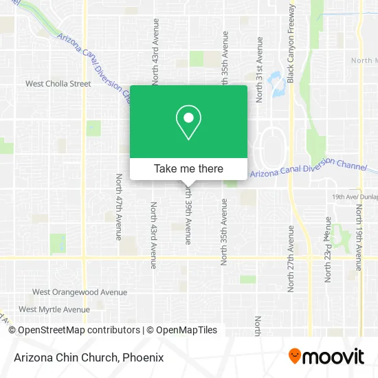 Arizona Chin Church map