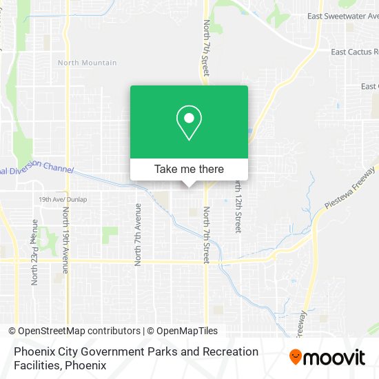 Phoenix City Government Parks and Recreation Facilities map