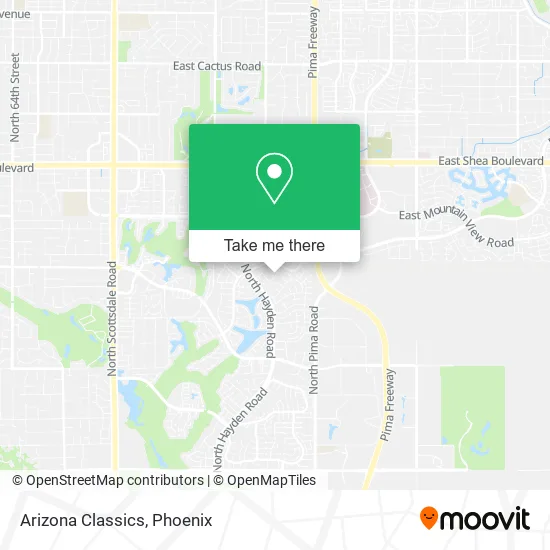 Arizona Classics map