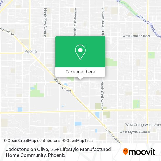 Jadestone on Olive, 55+ Lifestyle Manufactured Home Community map